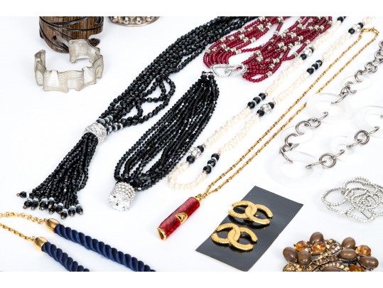 Large Lot Of Colorful And Interesting Fashion Jewelry