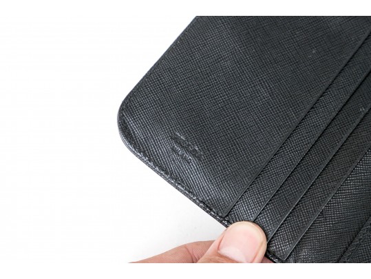 Prada Handsome Black Saffiano Leather Wallet