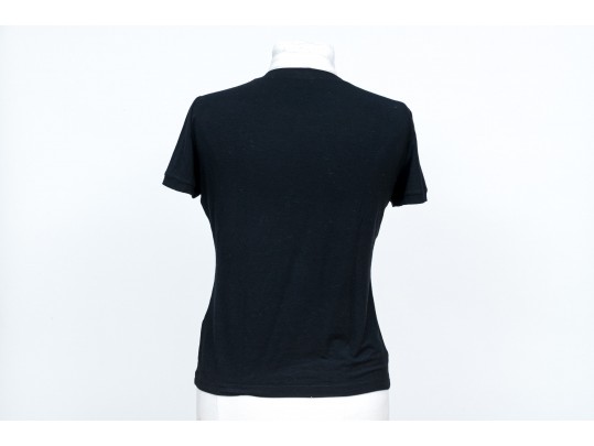 Giorgio Armani Black Viscose And Elastane T-shirt, Size 44