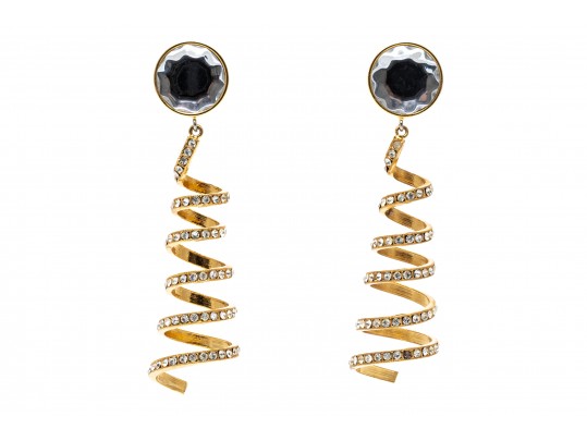 Stylish Valentino 'Night' Spiral Drop Earrings