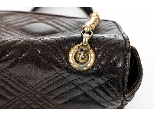 Bruno Magli Brown Quilted Leather Shoulder Bag