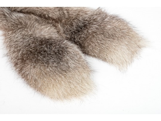 Handsome Tan And Brown Fur Scarf