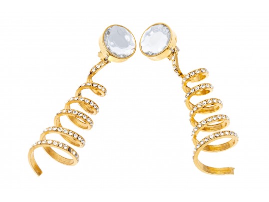 Stylish Valentino 'Night' Spiral Drop Earrings