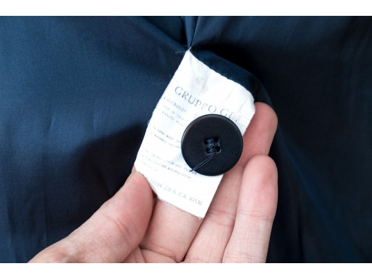 Armani Collezioni Blue Wool Coat, Size 8