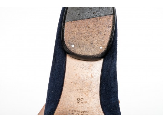 Gucci Dark Blue Flats, Size 36