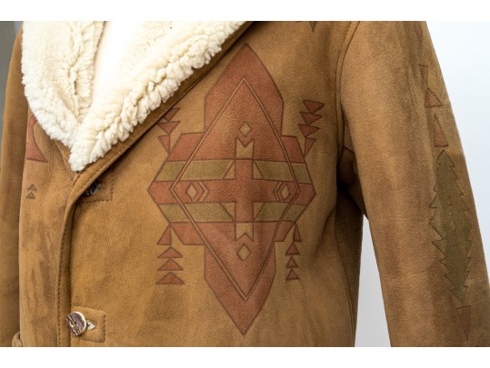 Ralph Lauren Southwestern Motif Shearling Jacket