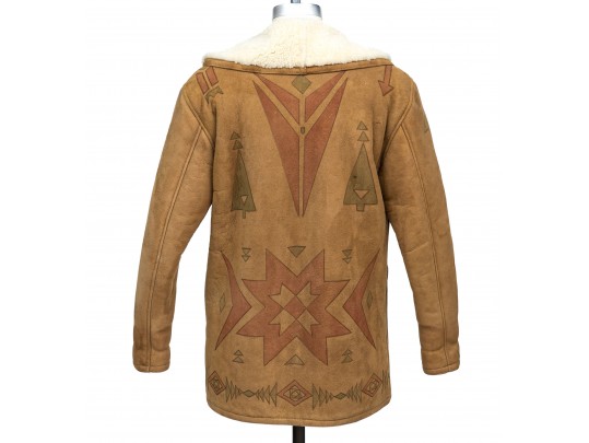 Ralph Lauren Southwestern Motif Shearling Jacket