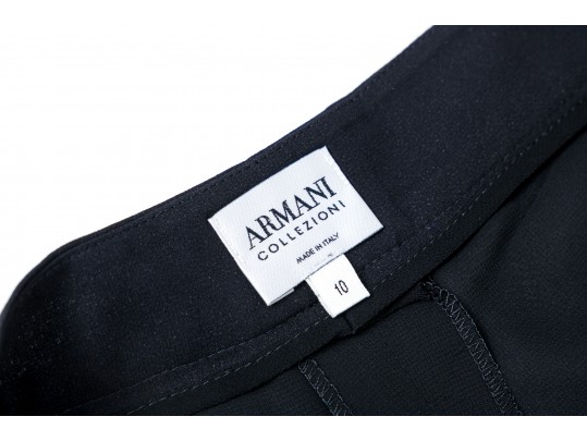 Armani Collezioni Black Silk Pants, Size 10