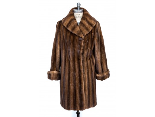 Elegant Brown Fur Coat