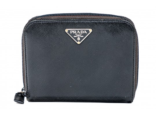 Prada Handsome Black Saffiano Leather Wallet