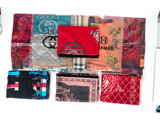 Hermes, Chanel, Gucci And Burberry Scarves