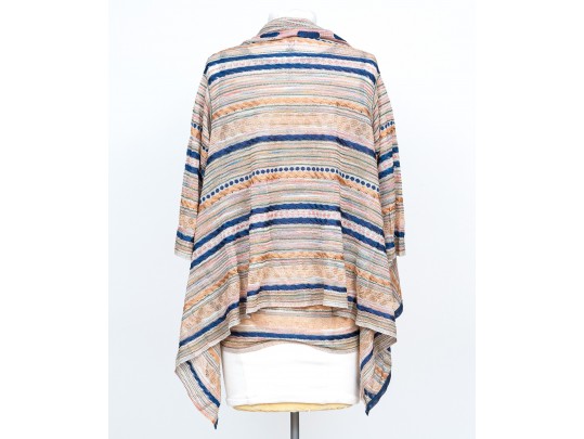 Missoni Pretty Drawstring Tank Top And Matching Cardigan Sweater Set, Size 10