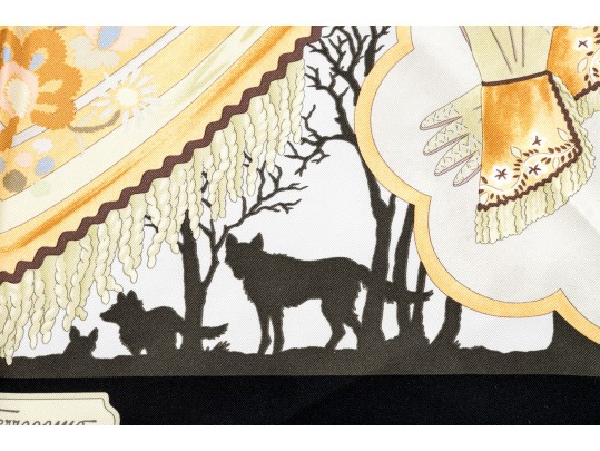 Lot Of Two Handsome Silk Scarves, Including Salvatore Ferragamo