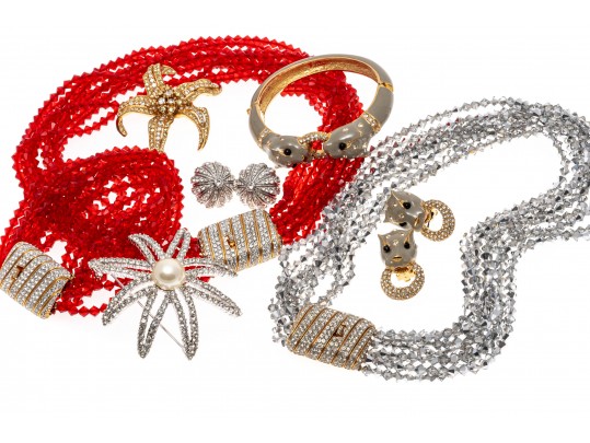 Group Of Colorful Ciner Fashion Jewelry