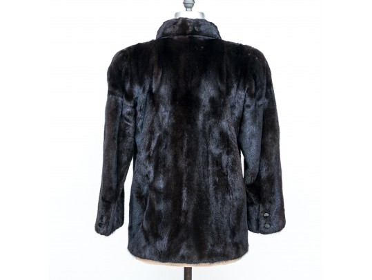 Short Dark Brown Fur Jacket