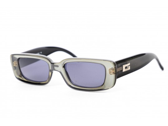 Gucci Elegant Greyish Green/brownish Purple Acrylic Sunglasses, With Case