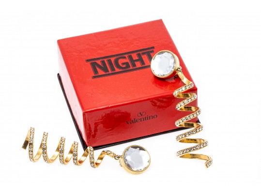 Stylish Valentino 'Night' Spiral Drop Earrings