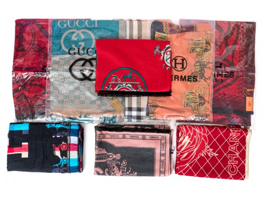 Hermes, Chanel, Gucci And Burberry Scarves