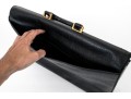 Gucci Handsome Black Leather Briefcase