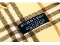 Burberry Cheerful Yellow And Brown Plaid Cashmere Scarf, Fringed Sides
