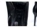 Saint Laurent Lot Of Three Black Leather Boots, Sizes 38 To 38 1/2, See Conditions