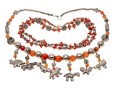 Carnelian And Coral Strung Beaded Necklaces