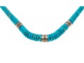 Stunning Turquoise Heishi Necklace