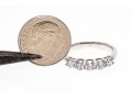 14k White Gold Classic Five Stone Diamond Band Ring, App. 0.80 TCW, Size 5.75