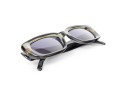 Gucci Elegant Greyish Green/brownish Purple Acrylic Sunglasses, With Case