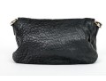 Cole Haan Pebbled Black Leather Flap Bag, Zip Pockets