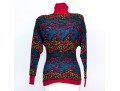 Missoni Vintage Knit Red And Blue Turtleneck, See Conditions