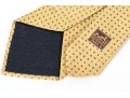 Lot Of Two Assorted Silk Neckties By Hermes, Blue And Yellow Gold Tones