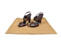 Gucci Striking Brown Bamboo Horsebit Sandals, Size 37