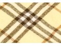 Burberry Cheerful Yellow And Brown Plaid Cashmere Scarf, Fringed Sides