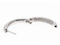 14k White Gold Beautiful Contemporary Pave Diamond Hoop Earrings, App. 0.41 TCW