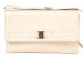 Ferragamo Handsome Ivory Patent Leather Shoulder Bag*