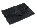 Bergdorf Goodman Handsome Black Leather Portfolio Envelope