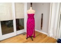 Miss O By Oscar De La Renta Lovely Fuchsia And Black Silk Long Dress, Size 10