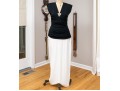 Miss O By Oscar De La Renta Striking Ivory And Black Long Dress, Size 10