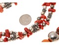 Carnelian And Coral Strung Beaded Necklaces