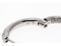 14k White Gold Beautiful Contemporary Pave Diamond Hoop Earrings, App. 0.41 TCW