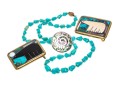 Bear Inlay Belt Buckles, Howlite Necklace And Abalone Brooch/ Pendant