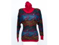 Missoni Vintage Knit Red And Blue Turtleneck, See Conditions