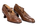 Pair Of 1920's Ladies Brown Leather Heels