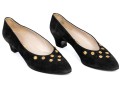 Chanel Black Studded Kitten Heels