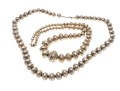 Two Sterling Silver Graduated Beaded Necklaces