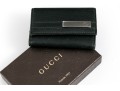 Gucci Leather Key Ring, With An Interior Slot Credit Card Holder Compartment, Boxed
