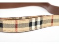 Burberry Classic Plaid Leather Belt With Clamp Buckle Closure, 30/75