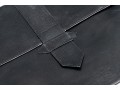 Bergdorf Goodman Handsome Black Leather Portfolio Envelope