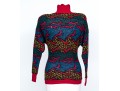 Missoni Vintage Knit Red And Blue Turtleneck, See Conditions